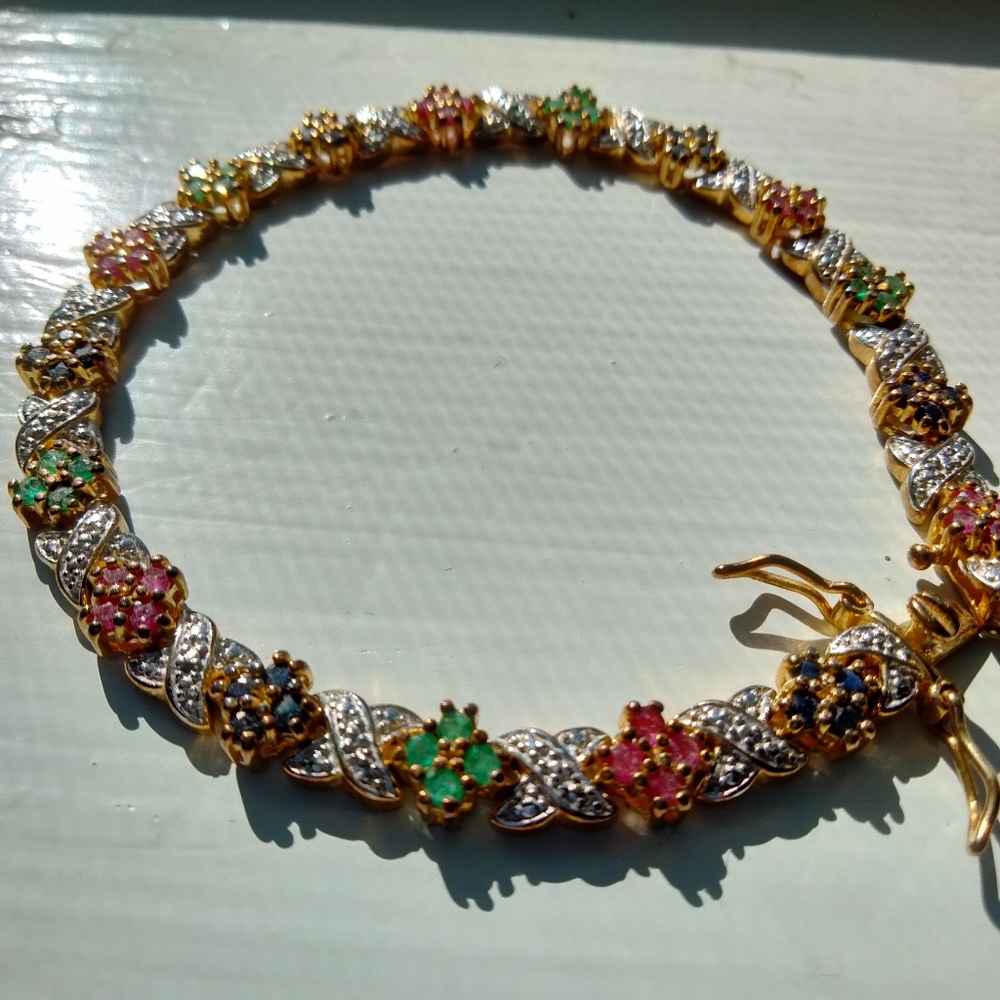 Gemstone Bracelet x 2, with tiny Diamond accents, from Macy's